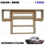 กรอบวิทยุ ครอบช่องวิทยุ 1 ชิ้น สีเนื้อ สำหรับ Mitsubishi Cyclone L200 Pick Up Mighty Max L200 ปี 1987-1996